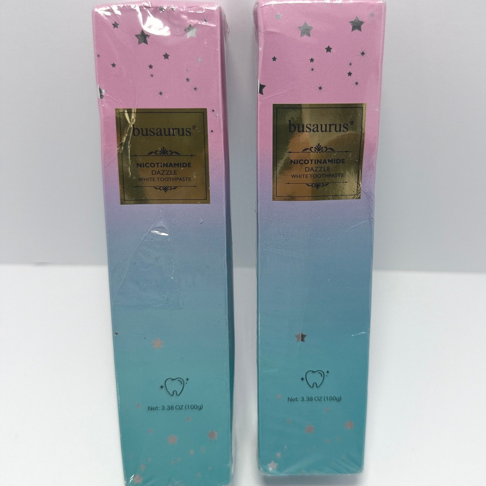 Busaurus Nicotinamide‎ Toothpaste 100g 3.38 oz 2 Pack New Sealed